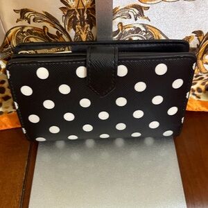 Kate Spade Black and White Polka Dot Wallet